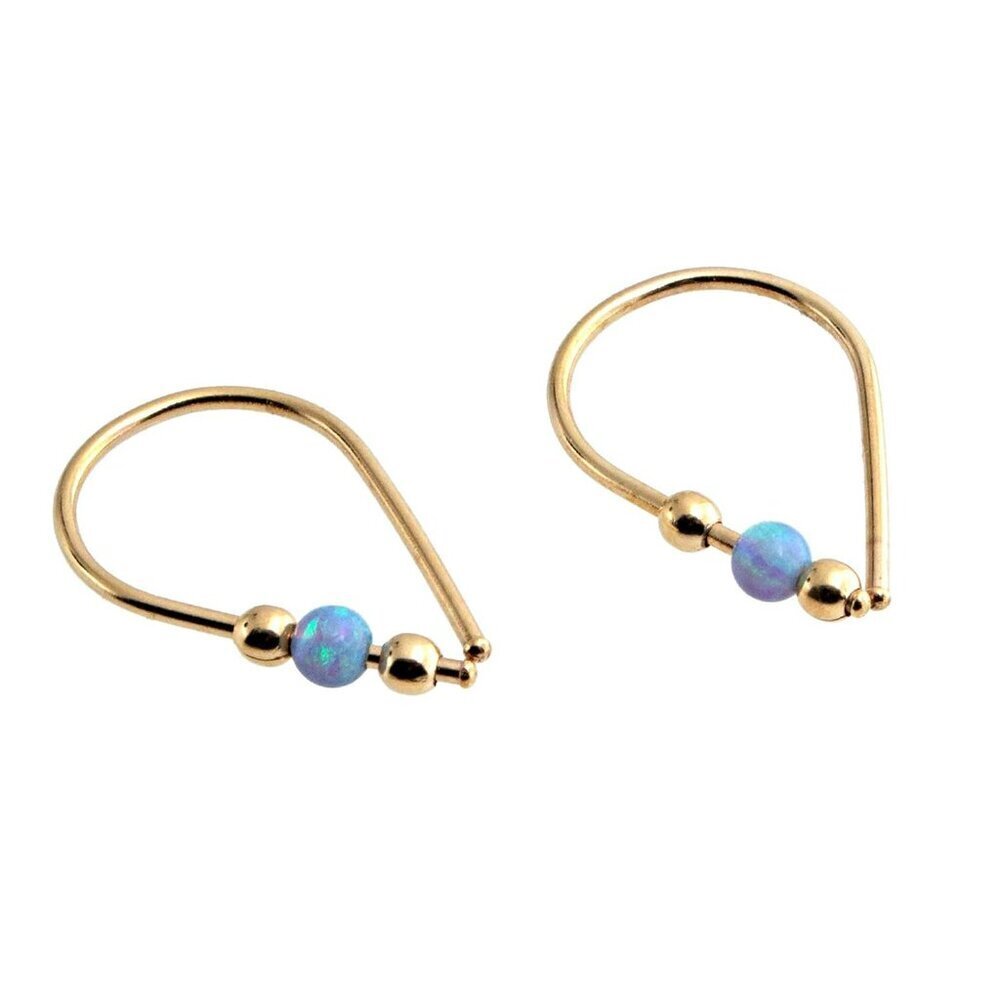 18mm Gold Filled 20 GA Upside Down Hoop Earrings Teardrop Hypoallergenic Lightwe